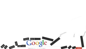 1. Google Gravity: Tapez “google gravity” sur la barre de recherche Google et ensuite sur le bouton "J’ai de la chance". La page s’effondrera sous vos yeux. Vous pourrez ensuite jouer avec les morceaux.